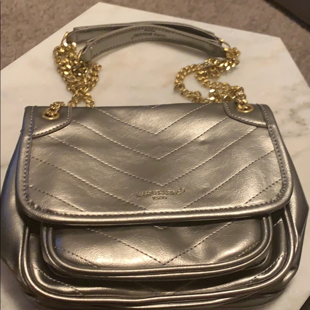 Silver and gold crossbody/sholder bag